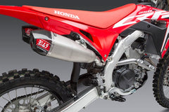 Yoshimura USA CRF250R 20-21 / Rx RS-9T Stainless Slip-On Exhaust, W/ Dual Stainless Mufflers | 22844BR520