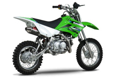 Yoshimura USA Kaw KLX110/L 02-23/Suz DR-Z110 03-05 RS-2 Stainless Full Exhaust, W/ Carbon Fiber Muffler | 2430522