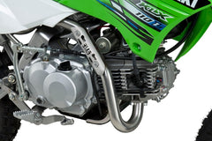 Yoshimura USA Kaw KLX110/L 02-23/Suz DR-Z110 03-05 RS-2 Stainless Full Exhaust, W/ Carbon Fiber Muffler | 2430522
