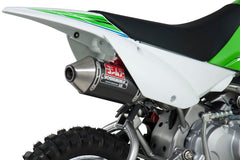 Yoshimura USA Kaw KLX110/L 02-23/Suz DR-Z110 03-05 RS-2 Stainless Full Exhaust, W/ Carbon Fiber Muffler | 2430522