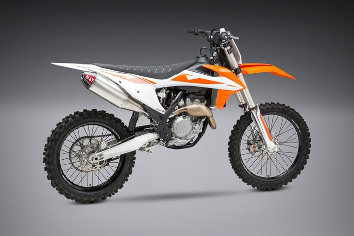 Yoshimura USA KTM/Husq 250/350 19-22 RS-4 Stainless Slip-On Exhaust, W/ Aluminum Muffler | 262532D320