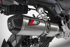 Zard Zard Stainless Homologated Homologated E5 Slip-On Muffler With Carbon End Cap | ZBN001S10SCO