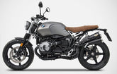 Thunderbolt-Black Stainless Steel Racing Slip-On