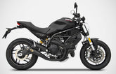 Zuma-Black Stainless Steel E4 Homologated Slip-On, Bronzed End-Cap&Logo
