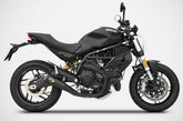 Zuma-Black Stainless Steel Racing Slip-On, Bronzed End-Cap&Logo
