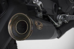 Zuma-Black Stainless Steel Racing Slip-On And Bronzed End-Cap&Logo