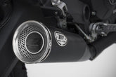 Zuma-Black Stainless Steel Racing Slip-On And Silver End-Cap&Logo