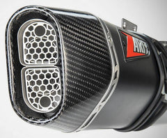 Black Stainless Steel Steel E5 Homologated Slip-On And Carbon End-Cap