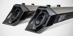Zard Black Chromed Stainless Racing Slip-Ons "Maverick" And Black Alu End-Caps | ZHD028S10SAR-CB