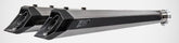 Zard Black Chromed Stainless Racing Slip-Ons "Maverick" And Black Alu End-Caps | ZHD028S10SAR-CB