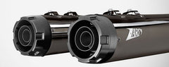 Black Chromed Stainless Steel E5 Homologated Slip-Ons And Black Alu End-Caps
