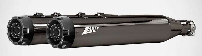 Black Chromed Stainless Steel E5 Homologated Slip-Ons And Black Alu End-Caps