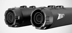 Black Stainless Steel Racing Slip-Ons And Black Alu End-Caps