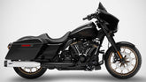 Chromed Stainless Steel Racing Slip-Ons And Black Alu End-Caps