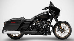 Chromed Stainless Steel Racing Slip-Ons And Black Alu End-Caps