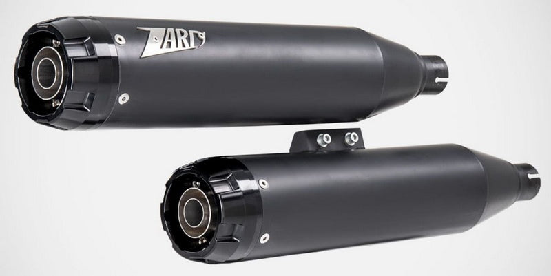 Zard Black Stainless Homologated E5 Slip-Ons Black End-Caps | ZHD032S10SAO-B