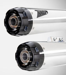 Zard Polished Stainless Homologated E5 Slip-Ons Black | ZHD032S10SAO-P