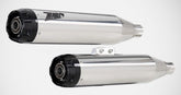 Zard Polished Stainless Homologated E5 Slip-Ons Black | ZHD032S10SAO-P
