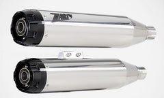 Zard Polished Stainless Racing Slip-Ons Black Alu End-Cap | ZHD032S10SAR-P