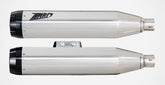 Zard Polished Stainless Racing Slip-Ons Black Alu End-Cap | ZHD032S10SAR-P