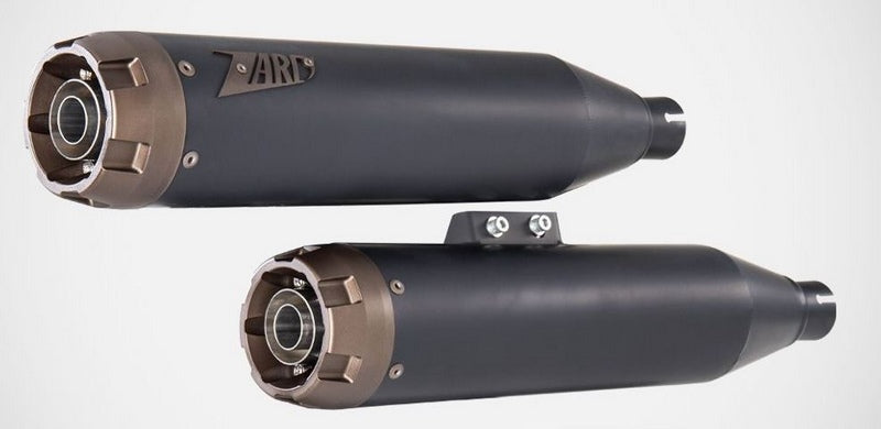 Zard Black Stainless Homologated E5 Slip-Ons Brz End-Caps | ZHD032S10SBO-B