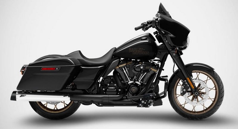 Chromed Stainless Steel E5 Homologated Slip-Ons And Black Alu End-Caps