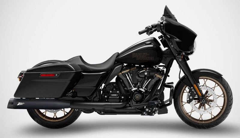 Black Stainless Steel Racing Slip-Ons And Black Alu End-Caps