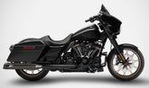 Black Chromed Stainless Steel Racing Slip-Ons And Black Alu End-Caps