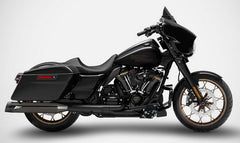 Black Chromed Stainless Steel Racing Slip-Ons And Black Alu End-Caps
