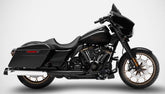 Chromed Stainless Steel Racing Slip-Ons And Black Alu End-Caps