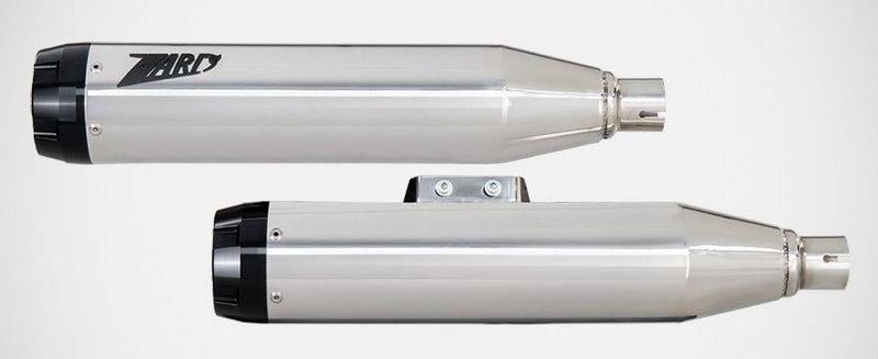 Polished Stainless Steel Racing Slip-Ons With Black Alu End-Cap