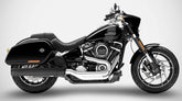 Zard Stainless Slip-On 2>1 With Alu End-Cap Racing Black | ZHD037S10SAR-B