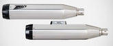 Polished Stainless.Steel E4/E5 Homologated Slip-Ons With Black Alu End-Cap
