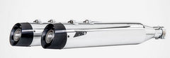Polished Stainless Steel Racing Slip-Ons And Black Alu End-Caps