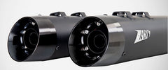 Black Stainless Steel E3 Homologated Slip-Ons And Black Alu End-Caps