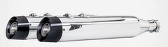 Polished Stainless Steel E3 Homologated Slip-Ons And Black Alu End-Caps