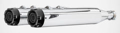 Polished Stainless Steel E3 Homologated Slip-Ons And Black Alu End-Caps