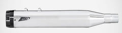 Polished Stainless Steel E3 Homologated Slip-Ons And Black Alu End-Caps