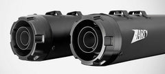 Black Stainless Steel Racing Slip-Ons And Black Alu End-Caps