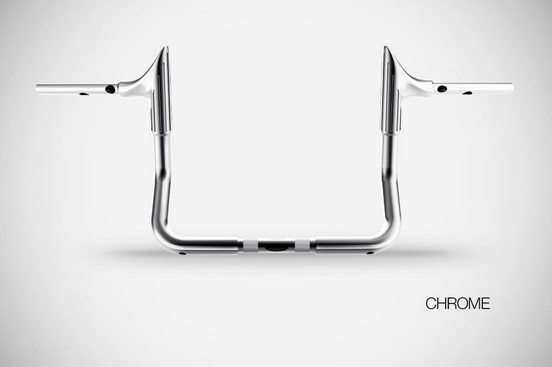 Handlebar Bull 12” High Quality, Silver Chrome Steel