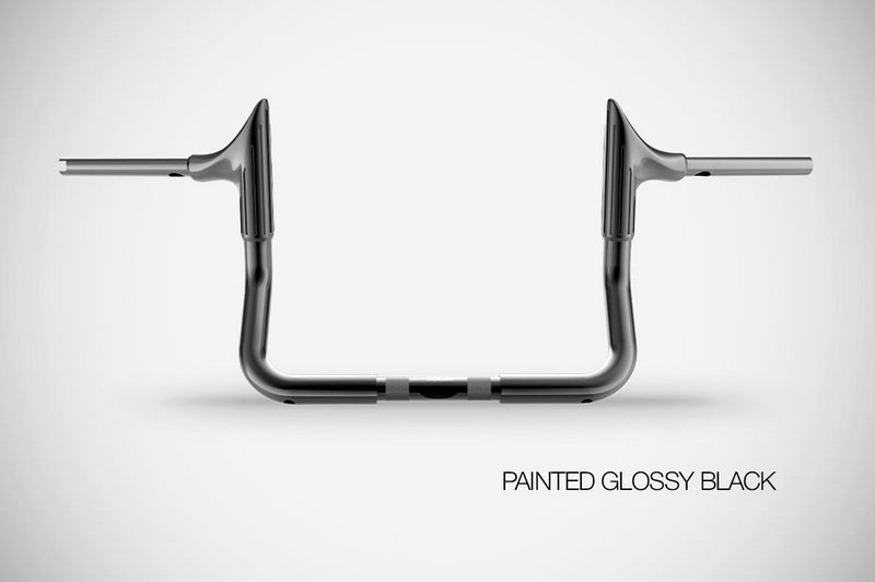 Handlebar Bull 10” High Quality, Glossy Black Steel