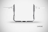 Handlebar Bull 12” High Quality, Silver Chrome Steel