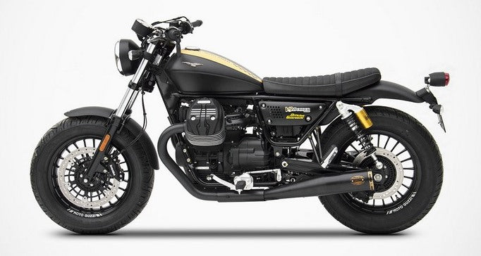 Slim-Black Stainless Steel E3 Homologated Slip-Ons And Bronzed End-Cap&Logo