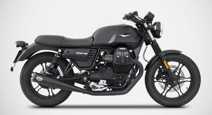 Zuma-Black Stainless Steel Racing Slip-Ons