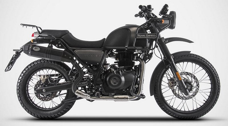 Penta High Mounted-Black Stainless Steel Racing Slip-On