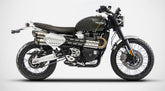 Black Stainless Steel Racing Slip-Ons And Carbon End-Cap