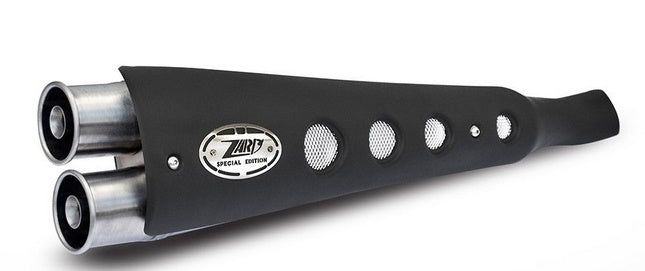 Special. Edition High Mounted-Stainless Steel E3 Homologated Full Kit And Black Heat Shields