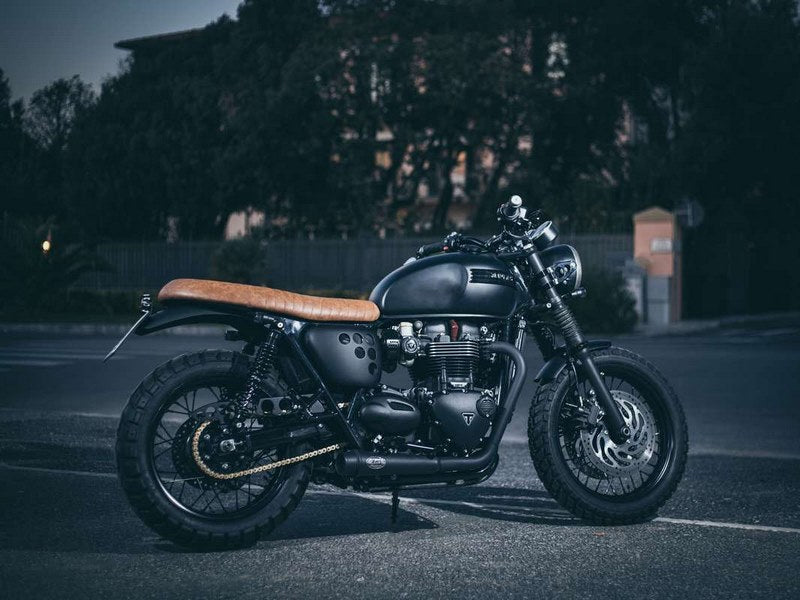Black Stainless Steel Racing Slip-Ons