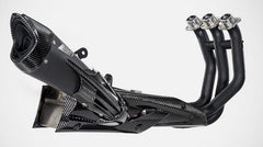 Stainless Steel E5 Homologated 3>1 Full Kit With Black Silencer And Carbon Parts