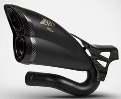 Black Stainless Steel Racing Slip-On And Carbon End-Cap